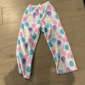 Playful Smiley Face Kids Pajama Bottoms Size 10-12